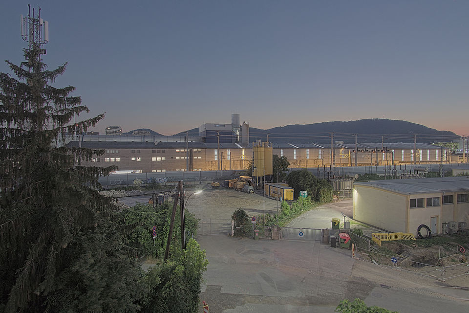 Livebild Baukamera 1 - Webcam 'Gesamtansicht nach Westen' - Baustelle Straßenunterführung Josef-Huber-Gasse, Graz-Gries (ca. 5 Minuteninterval)